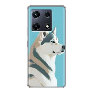 Чохол з Хаскі Infinix Note 30 Pro - (AlphaPrint) (Хаскі арт)