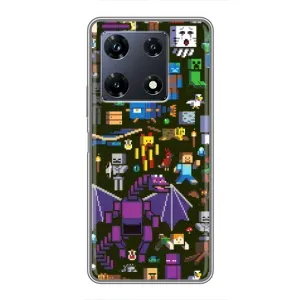 Чохол Майнкрафт на Infinix Note 30 Pro (AlphaPrint) Minecraft (Колаж Майнкрафт)