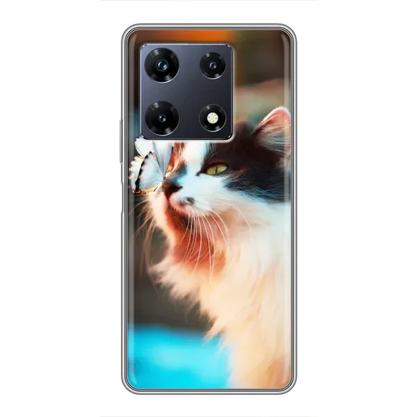 Чехол с принтом «Котик с бабочкой» для Infinix Note 30 Pro