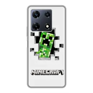 Чохол Майнкрафт на Infinix Note 30 Pro (AlphaPrint) Minecraft (кріпер Майнкрафт)