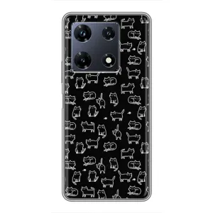 Чохол з принтом для Infinix Note 30 Pro (AlphaPrint) Модні коти (Маленькі котики)
