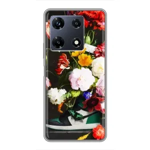 Брендновые Чехлы для Infinix Note 30 Pro - (PREMIUMPrint) (Nike цветы)