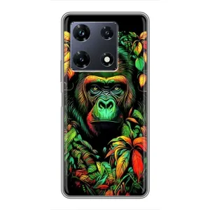 Чохол з Мавпами Infinix Note 30 Pro - (AlphaPrint) (Мавпа в квітах)