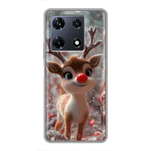 Яркий чехол для Infinix Note 30 Pro с Зимними Оленятами