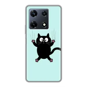 Чохол з принтом для Infinix Note 30 Pro (AlphaPrint) Модні коти (Падаючий кіт)