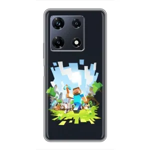 Чохол Майнкрафт на Infinix Note 30 Pro (AlphaPrint) Minecraft (персонажі Minecraft)