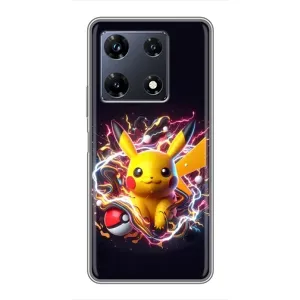 Чохол з Пікачу на Infinix Note 30 Pro (Пікачу з м'ячем)