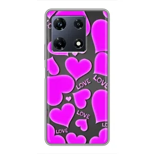 Чехлы для любимой на Інфінікс Ноут 30 Про (VPrint) (Pink hearts)