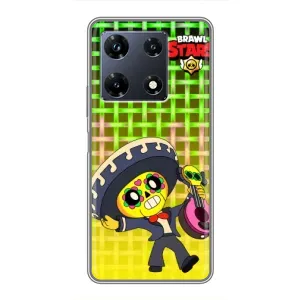 Чехлы Brawl Stars для Infinix Note 30 Pro (AlphaPrint) (Поко в самбреро)