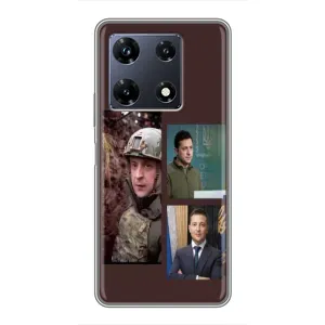 Чохол для Infinix Note 30 Pro (AlphaPrint - с принтом Зеленського) (Президент)