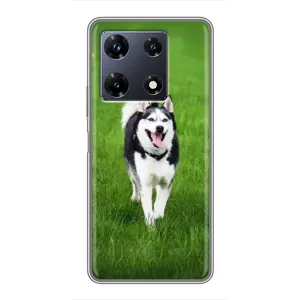 Чохол з Хаскі Infinix Note 30 Pro - (AlphaPrint) (Радісний Хаскі)