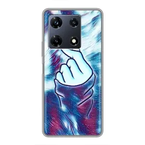 Чохол з принтом для Infinix Note 30 Pro (AlphaPrint - Знак сердечка) (Радужне серце)