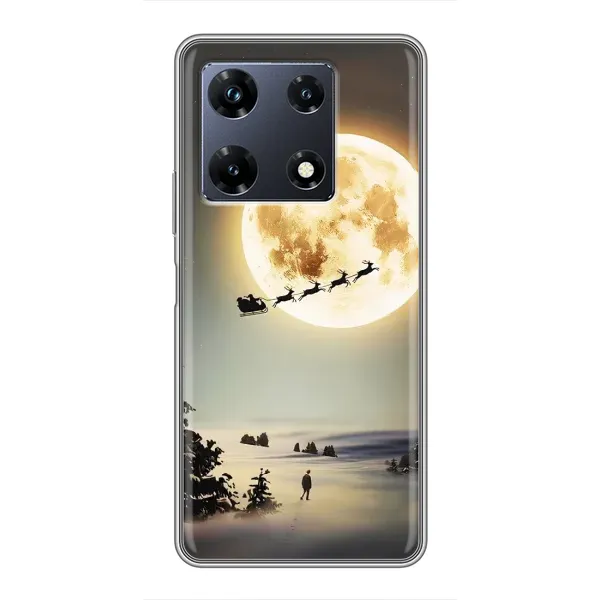 Чехол с принтом «Санта на луне» для Infinix Note 30 Pro Чехол с принтом «Санта на луне» для Infinix Note 30 Pro