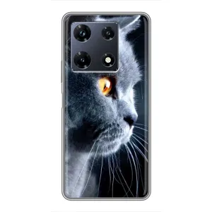 Чохли з Котиками для Infinix Note 30 Pro (VPrint) (Сірий Кіт)