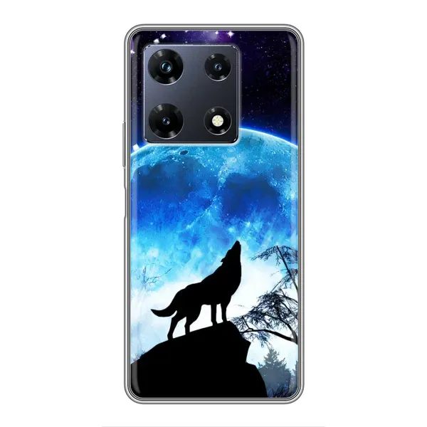 Чохол з принтом «Вовк на місяць» для Infinix Note 30 Pro