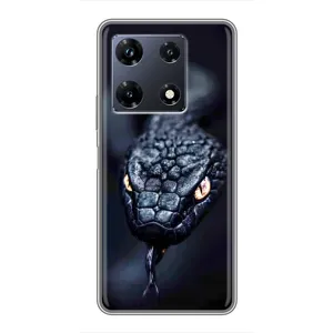 Чехол с принтом «Черная змея» для Infinix Note 30 Pro
