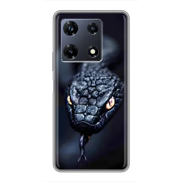 Чехол с принтом «Черная змея» для Infinix Note 30 Pro