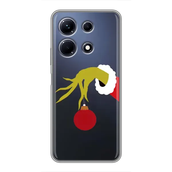 Чехол с принтом «Гринч с игрушкой» для Infinix Note 30 Чехол с принтом «Гринч с игрушкой» для Infinix Note 30