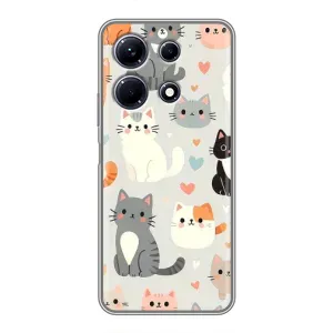Чехол с рисунком кот на Infinix Note 30 (Коллаж котов)