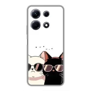 Чехол с рисунком кот на Infinix Note 30 (Коты в очках)