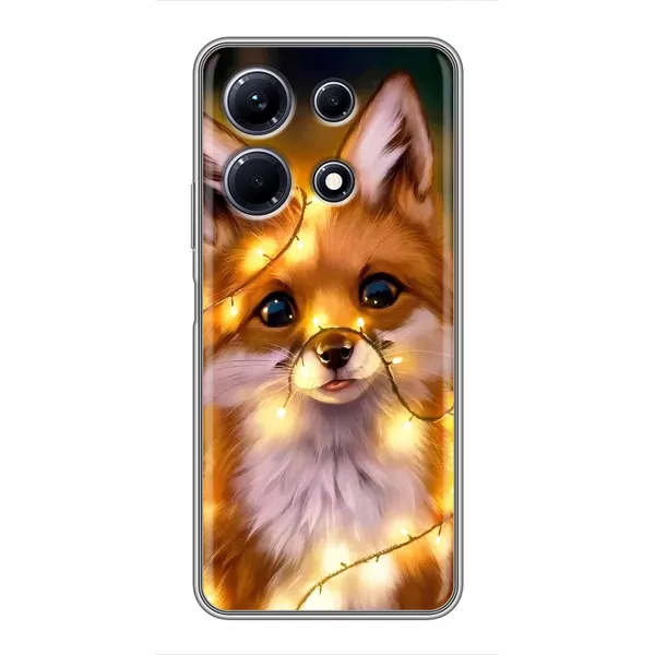 Чехол с принтом «Лисичка в гирляндах» для Infinix Note 30 Чехол с принтом «Лисичка в гирляндах» для Infinix Note 30