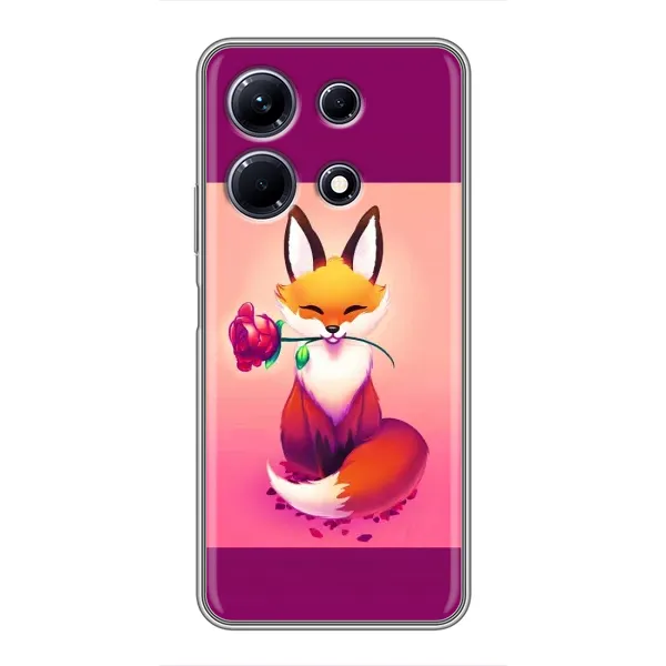 Чехол с принтом «Лисичка с розочкой» для Infinix Note 30 Чехол с принтом «Лисичка с розочкой» для Infinix Note 30