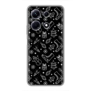 Новогодние, Праздничные Чехлы для Infinix Note 30 - 2024 год (Новогодний фон)