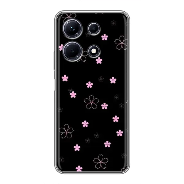 Чехол с принтом «Розовые цветы на черном» для Infinix Note 30 Чехол с принтом «Розовые цветы на черном» для Infinix Note 30