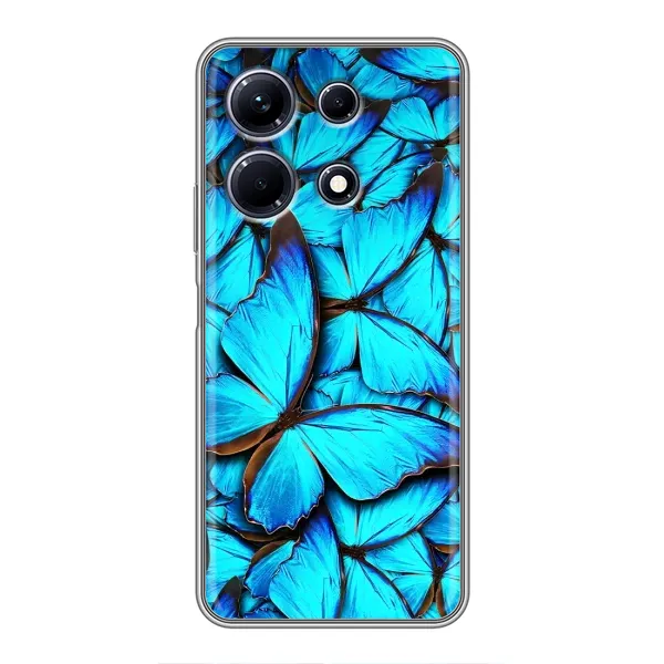 Чехол с принтом «Синие бабочки» для Infinix Note 30