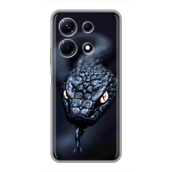 Чехол с принтом «Черная змея» для Infinix Note 30