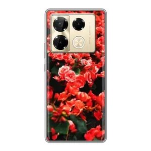 Чохли з квітами для Infinix Note 40 Pro (VPrint) (Квіти червоні)