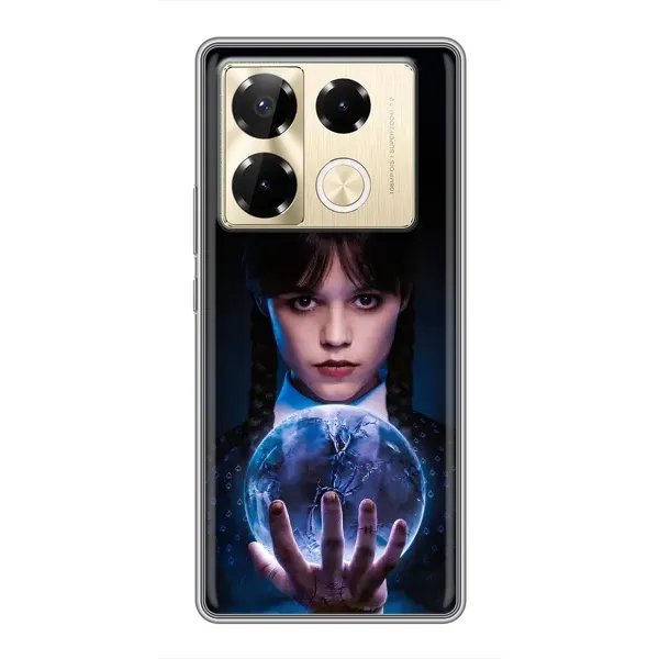 Чохол з принтом «Магічна сфера Венздей» для Infinix Note 40 Pro Чохол з принтом «Магічна сфера Венздей» для Infinix Note 40 Pro