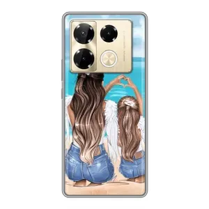 Чохол з друком для Infinix Note 40 Pro - (Мама з дитинкою) (AlphaPrint) (Мама з донькою)