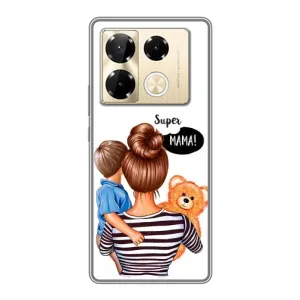 Чохол з друком для Infinix Note 40 Pro - (Мама з дитинкою) (AlphaPrint) (Мама з синочком)