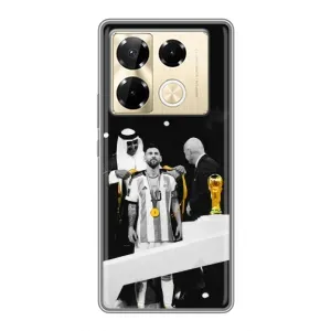 Чохли для Infinix Note 40 Pro (Leo чемпіон) (AlphaPrint) (Мессі коронований)