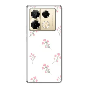 Чохол з розовим принтом для Infinix Note 40 Pro (Рожеві квіти)