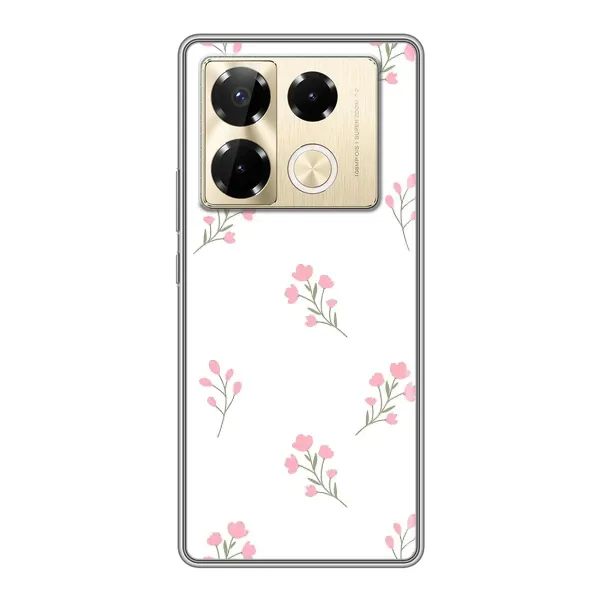 Чохол з принтом «Рожеві квіти» для Infinix Note 40 Pro