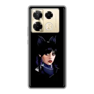 Чехлы Венсдей на Infinix Note 40 Pro Уэнсдей (AlphaPrint) (серьезная Уэнздей)