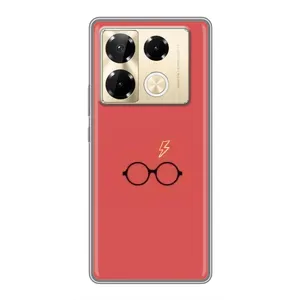 Чехлы с Гарри Поттером для Infinix Note 40 Pro (AlphaPrint) (шрам и очки)