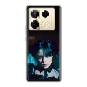 Чехлы Венсдей на Infinix Note 40 Pro Уэнсдей (AlphaPrint) (взгляд Уэнздей)