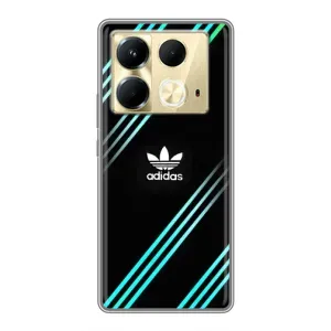 Чехлы Адидас для Infinix Note 40 (AlphaPrint) (Адидас с полосами)