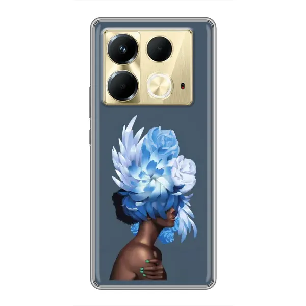 Чохол з принтом «Квіти на голові» для Infinix Note 40