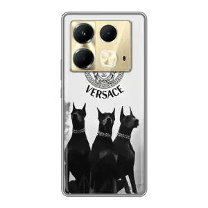 Чехлы VERSACE для Инфиникс Ноут 40 (PREMIUMPrint) (Доберман Версаче)