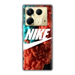 Чехол для Infinix Note 40 - с принтом Найк (AlphaPrint) (Дымчатый найк)