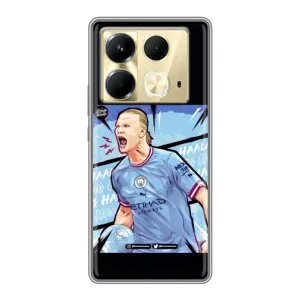 Чехлы с футболистом Ерлинг Холанд для Infinix Note 40 (AlphaPrint) (гол Эрлинг Холланд)