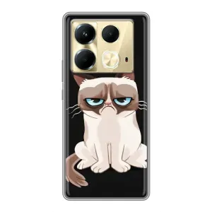 Чохол з принтом для Infinix Note 40 (AlphaPrint) Модні коти (Сумний кіт)