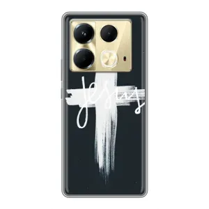 Чехол для Infinix Note 40 (AlphaPrint) - (Христианские) (Иисус)