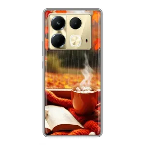 Чехол с уникальным дизайном «Осень с кофе» для Infinix Note 40 (Кофе и дождь)
