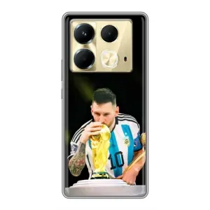 Чехлы для Infinix Note 40 (Leo чемпион) (AlphaPrint) (Кубок Месси)