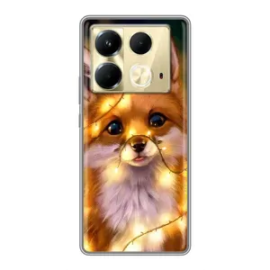 Чохли з картинкою Лисичка для Infinix Note 40 (VPrint) (Лисичка в гірляндах)